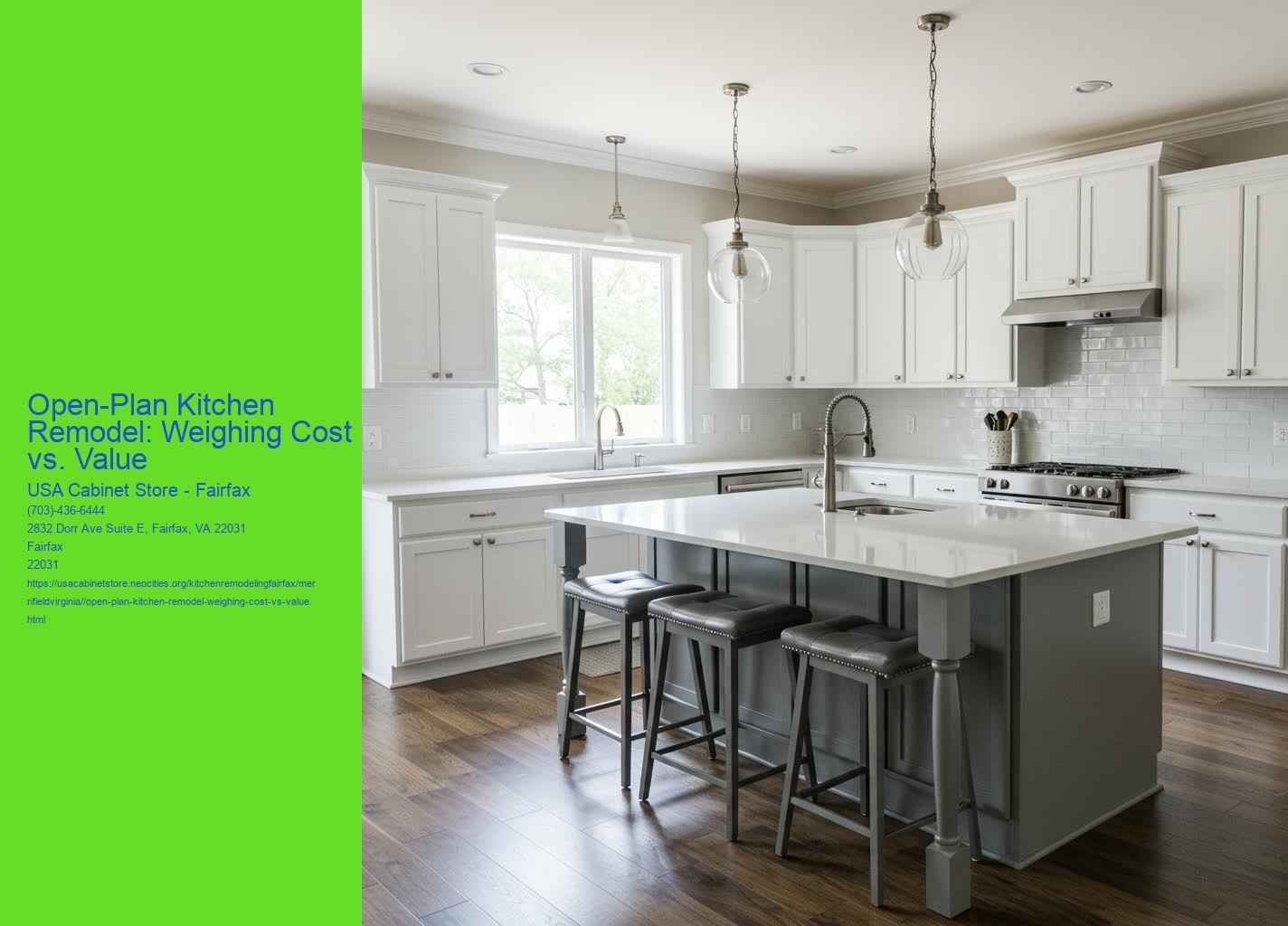 Open-Plan Kitchen Remodel: Weighing Cost vs. Value
